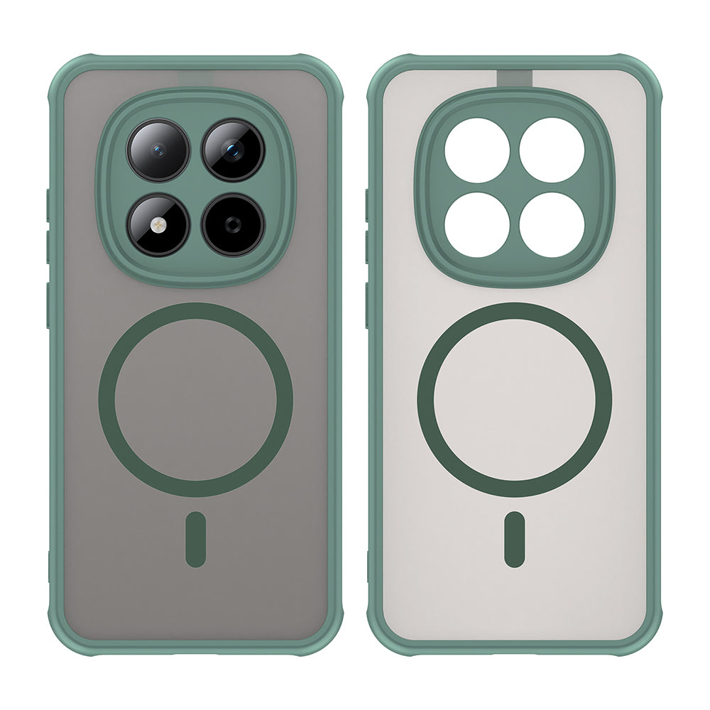 Husa MagSafe pentru Xiaomi Redmi Note 15 Pro 5G, Techsuit, HaloFrost II, Verde