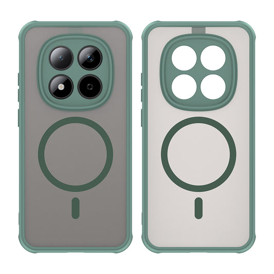 Husa MagSafe pentru Xiaomi Redmi Note 15 Pro 5G, Techsuit, HaloFrost II, Verde