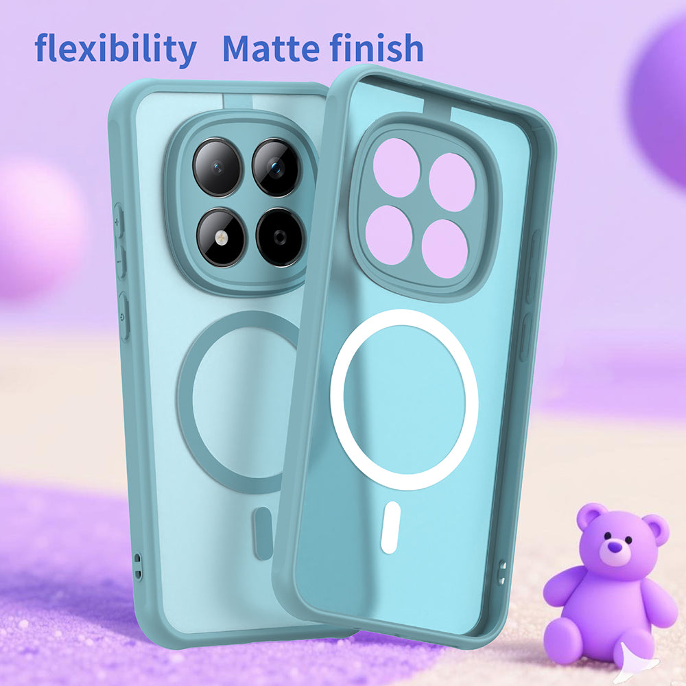 Husa MagSafe pentru Xiaomi Redmi Note 15 Pro 5G, Techsuit, HaloFrost II, Verde Deschis