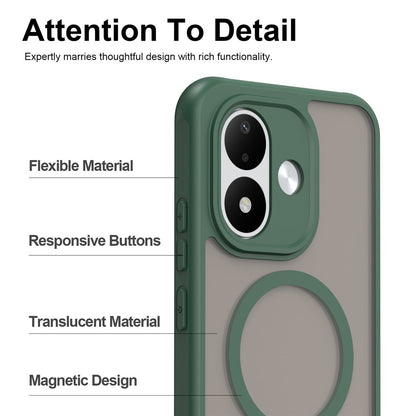 Husa MagSafe pentru Xiaomi Redmi Note 17 4G / Note 17 5G, Techsuit, HaloFrost II, Verde