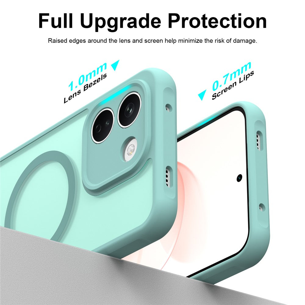 Husa MagSafe pentru Xiaomi Redmi Note 17 4G / Note 17 5G, Techsuit, HaloFrost II, Verde Deschis