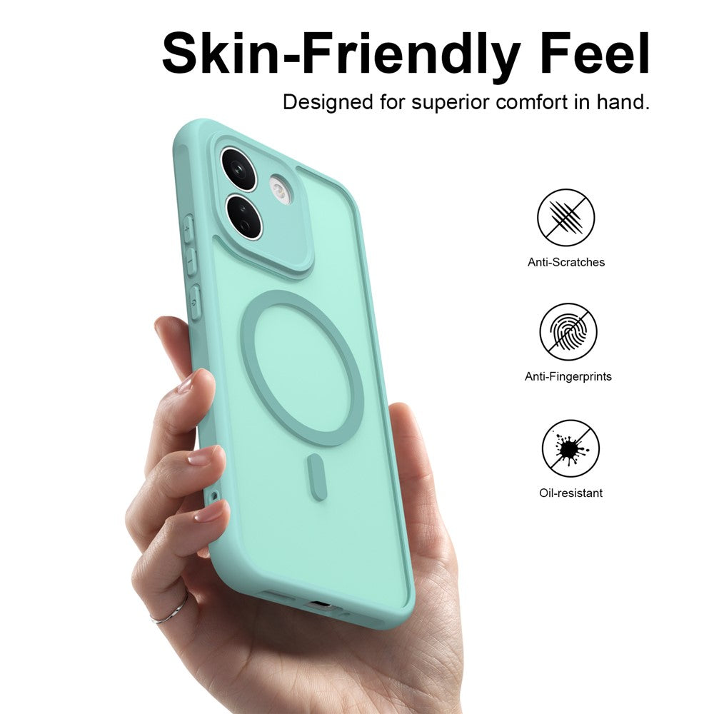 Husa MagSafe pentru Xiaomi Redmi Note 17 4G / Note 17 5G, Techsuit, HaloFrost II, Verde Deschis