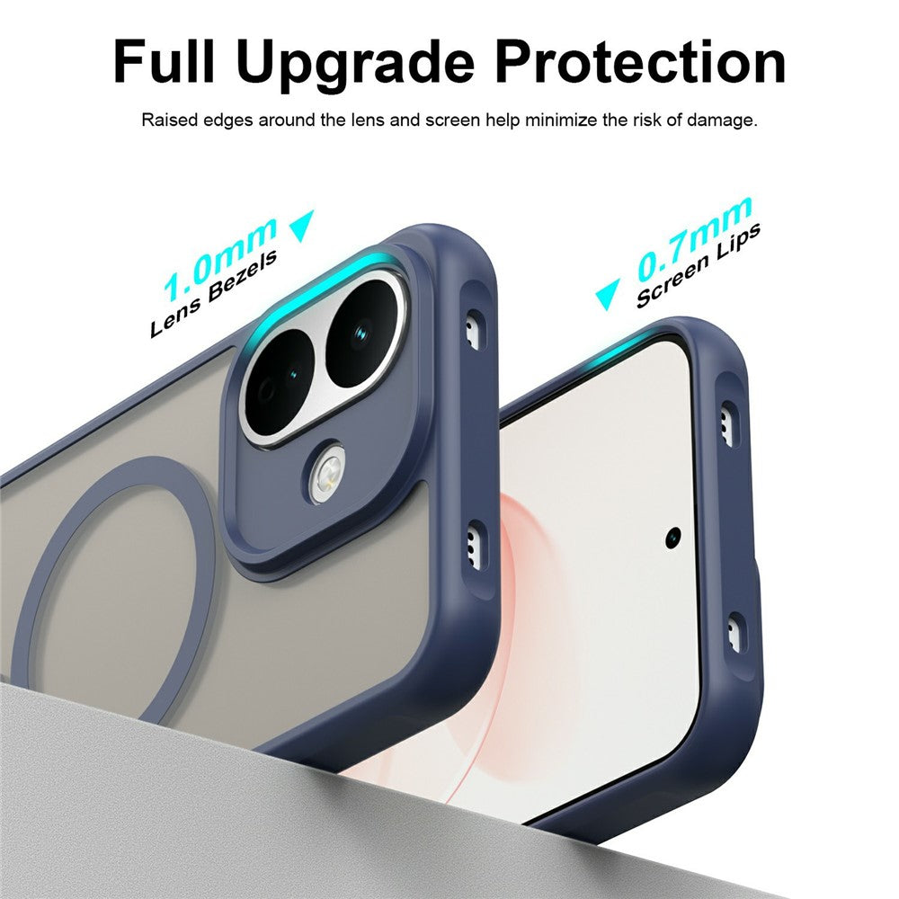 Husa MagSafe pentru Xiaomi Redmi Note 17 Pro, Techsuit, HaloFrost II, Bleumarin