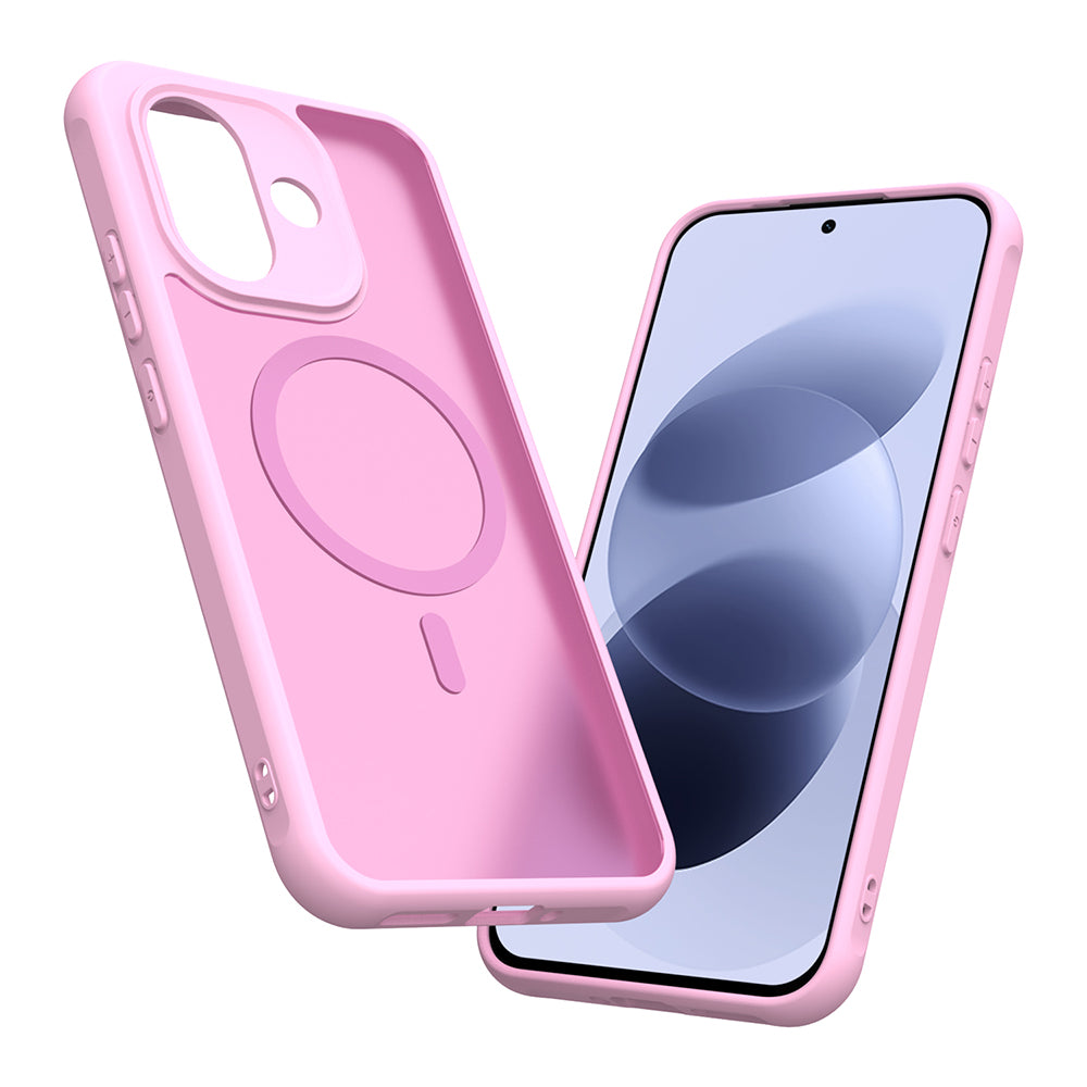 Husa MagSafe pentru Xiaomi Redmi Note 17 Pro, Techsuit, HaloFrost II, Roz