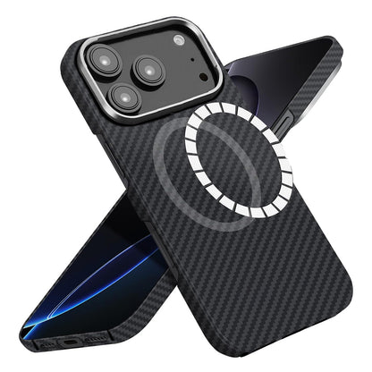 Husa MagSafe pentru Apple iPhone 17 Pro, Techsuit Aramid Fiber, Neagra