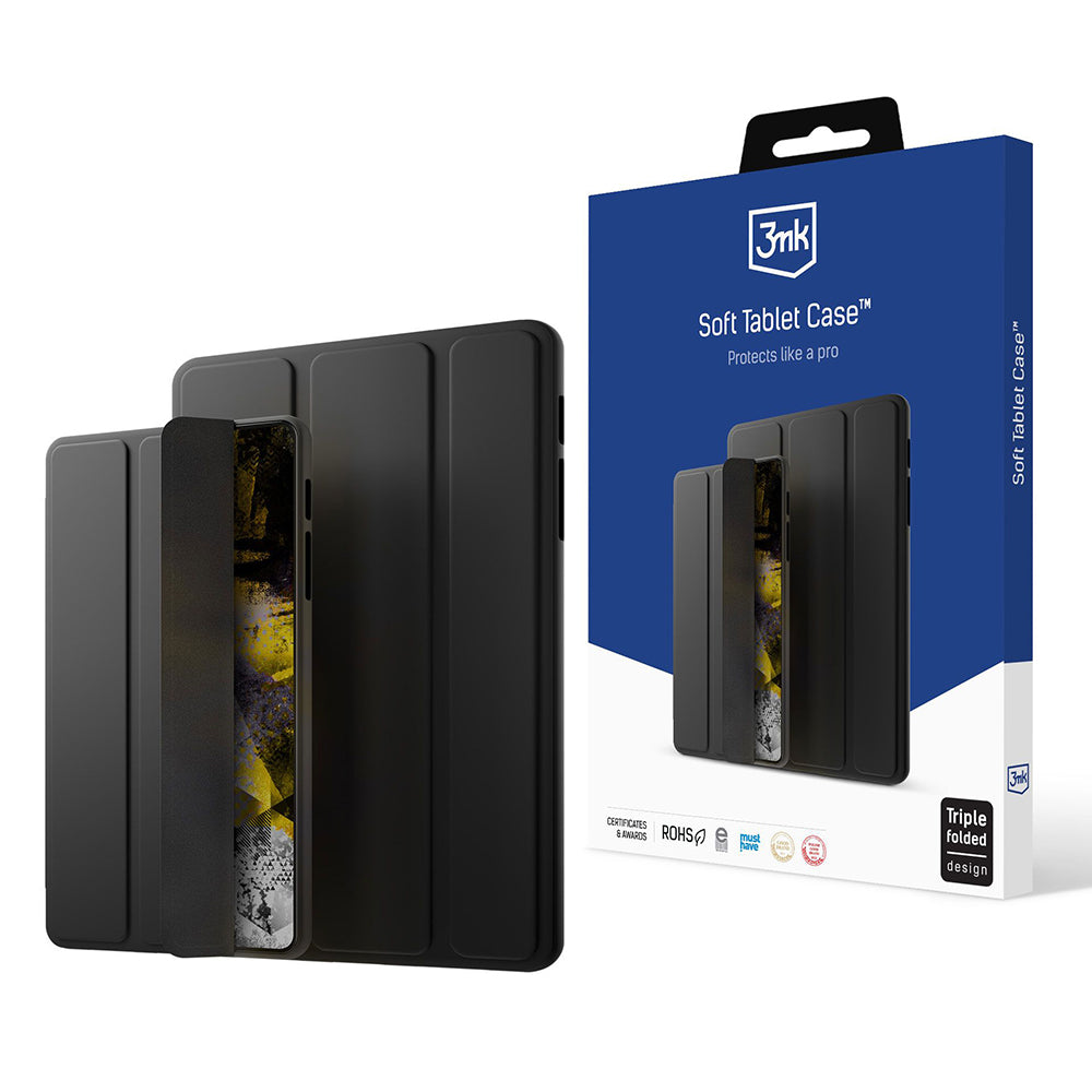 Husa pentru Apple iPad (2025) / (2022), 3MK, Soft Tablet, Neagra