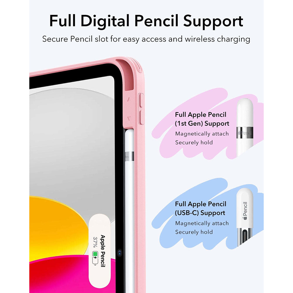Husa pentru Apple iPad (2025) / (2022), ESR, Flip Hybrid, Roz