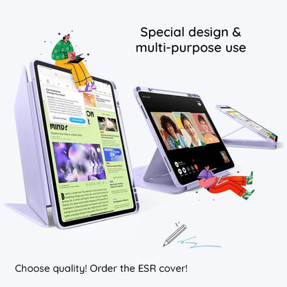 Husa pentru Apple iPad (2025) / (2022), ESR, Flip Hybrid with Pencil Holder, Verde