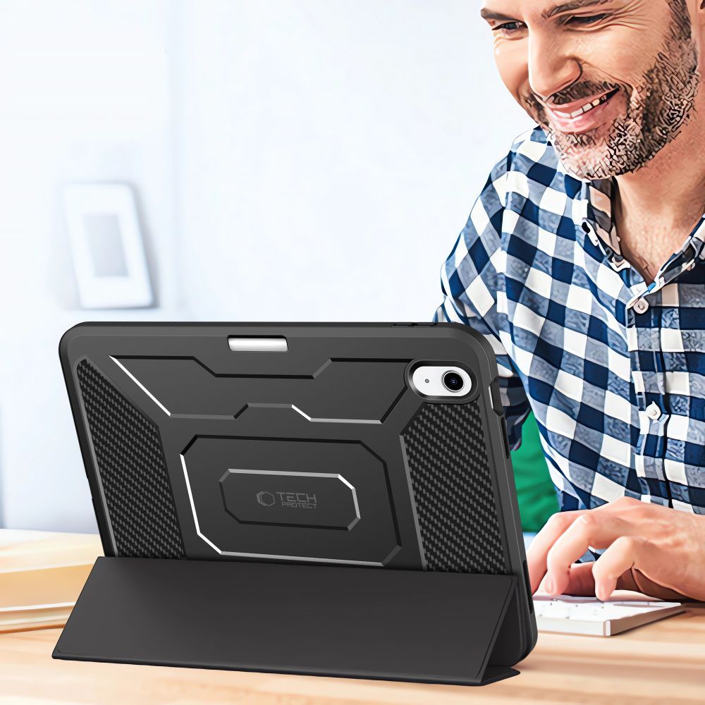 Husa pentru Apple iPad (2025) / iPad (2022), Tech-Protect, Endurance, Neagra