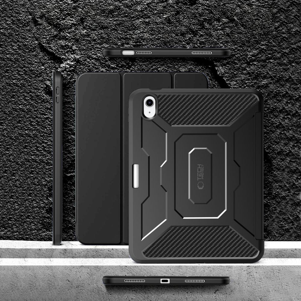Husa pentru Apple iPad (2025) / iPad (2022), Tech-Protect, Endurance, Neagra