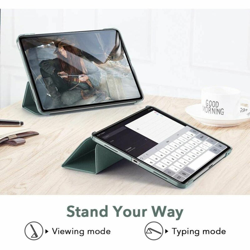 Husa pentru Apple iPad Air 11 (2026) / iPad Air 11 (2025) / Air 11 (2024) / Air (2022) / Air (2020), ESR, Ascend Trifold, Verde Satinata