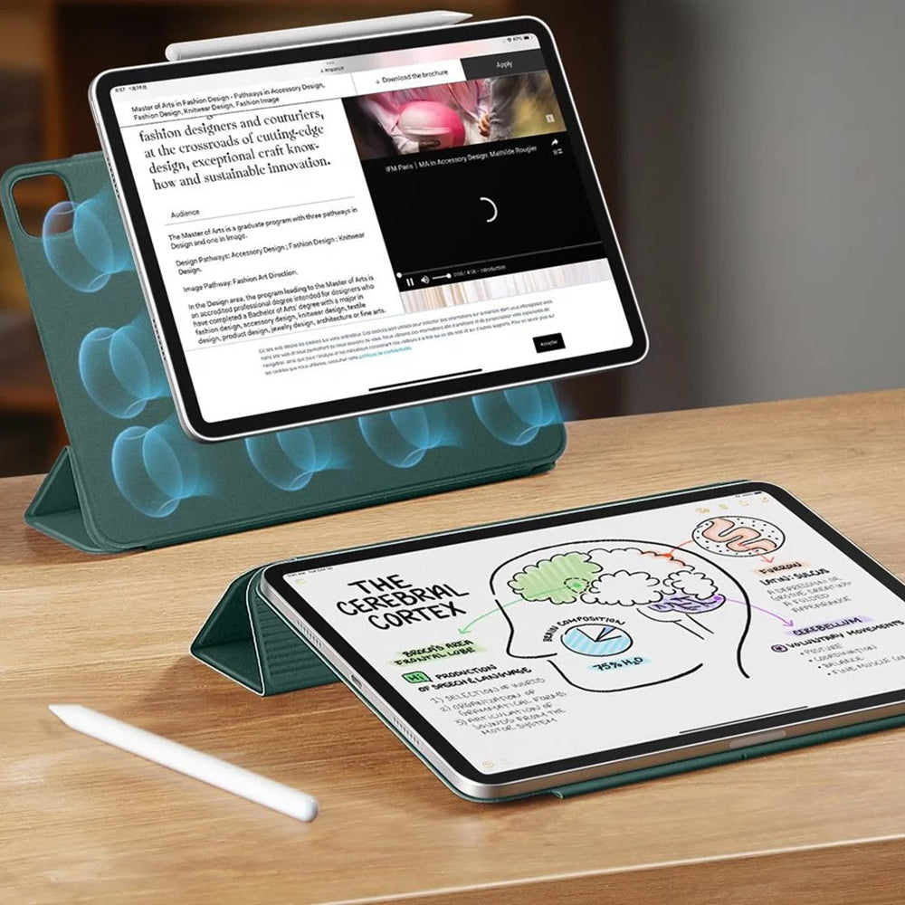Husa pentru Apple iPad Air 13 (2026) / Air 13 (2025) / Air 13 (2024) / Pro 12.9 (2022) / Pro 12.9 (2021), ESR, Rebound, Verde Satinata