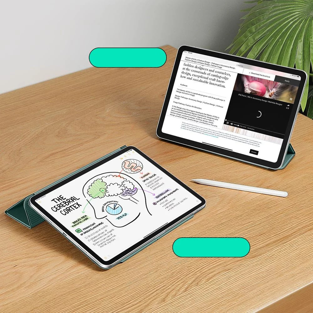 Husa pentru Apple iPad Air 13 (2026) / Air 13 (2025) / Air 13 (2024) / Pro 12.9 (2022) / Pro 12.9 (2021), ESR, Rebound, Verde Satinata