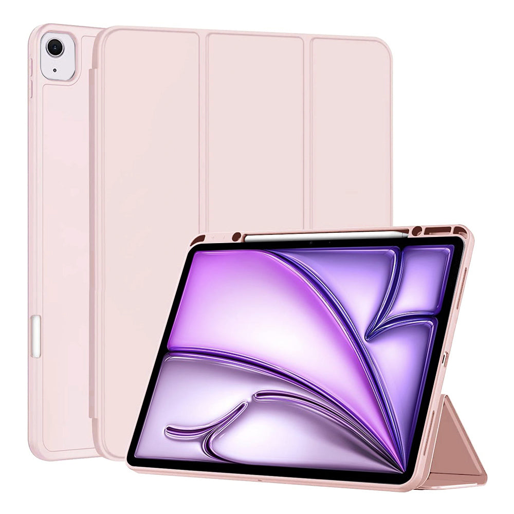 Husa pentru Apple iPad Air 13 (2026) / Air 13 (2025) / Air 13 (2024), Techsuit, Flex Trifold, Roz