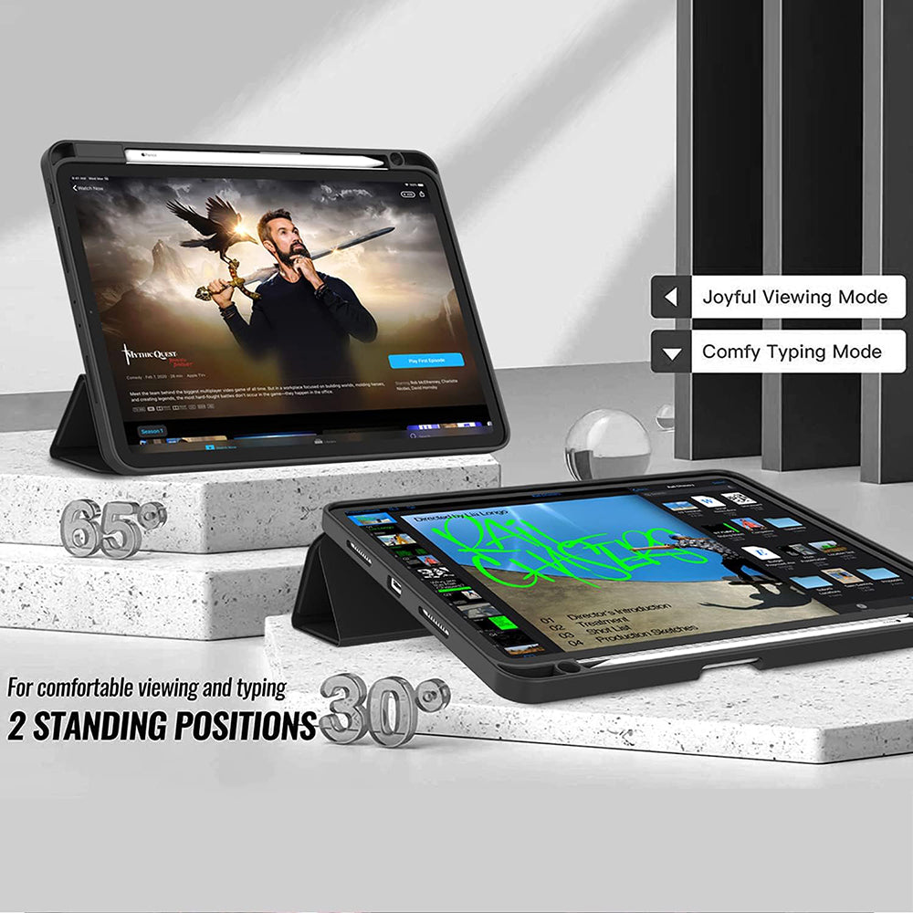 Husa pentru Apple iPad Air 13 (2026) / Air 13 (2025) / Air 13 (2024), Techsuit, Flex Trifold, Roz