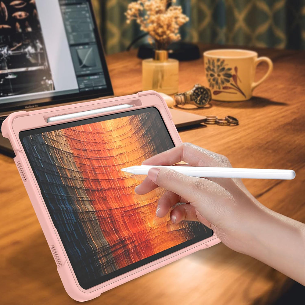 Husa pentru Apple iPad Air 13 (2026) / Air 13 (2025) / Air 13 (2024), Techsuit, Rugged TabShell, Roz