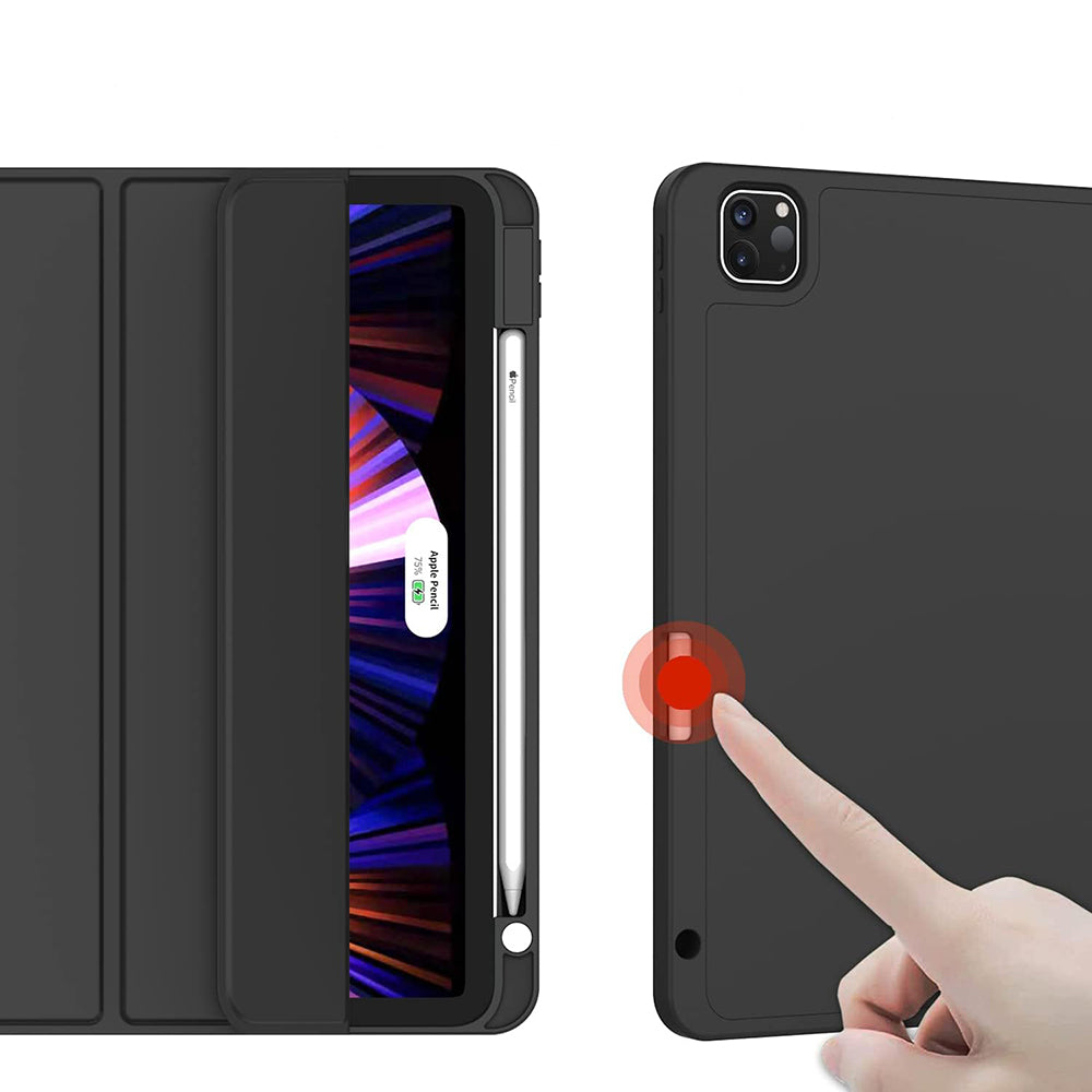 Husa pentru Apple iPad Pro 11 (2022) / Pro 11 (2021) / Pro 11 (2020) / Pro 11 (2018), Techsuit, Flex Trifold, Bleu