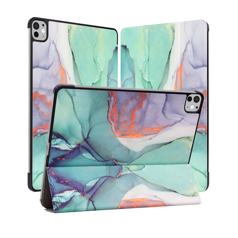 Husa pentru Apple iPad Pro 11 (2024), Techsuit, FoldPro Green Time, Multicolor