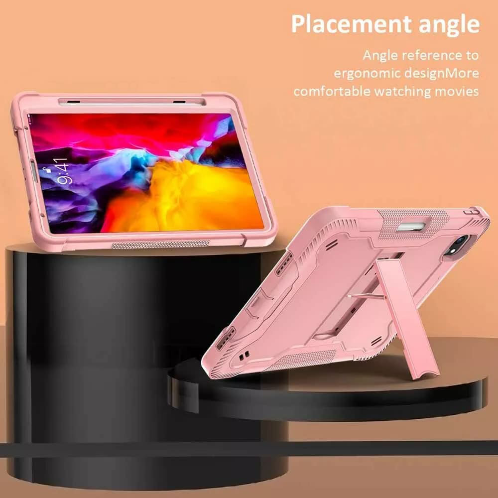 Husa pentru Apple iPad Pro 11 (2024), Techsuit, Rugged TabShell, Roz