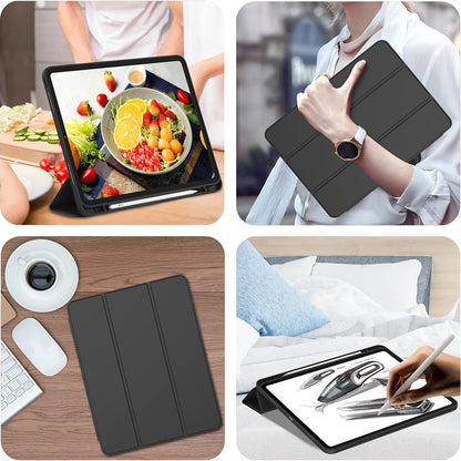 Husa pentru Apple iPad Pro 12.9 (2022) / Pro 12.9 (2021) / Pro 12.9 (2020) / Pro 12.9 (2018), Techsuit, Flex Trifold, Bleu