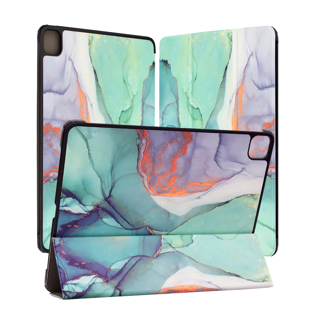 Husa pentru Apple iPad Pro 13 (2024), Techsuit, FoldPro Green Time, Multicolor