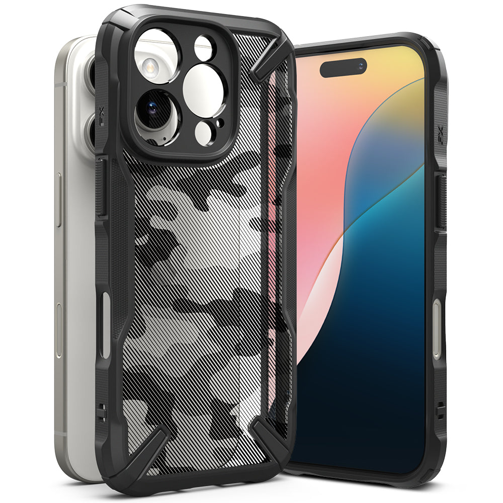 Etui do Apple iPhone 16 Pro, Ringke, Fusion X Camo, czarny 