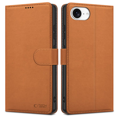 Husa pentru Apple iPhone 16e, Tech-Protect, Wallet, Maro