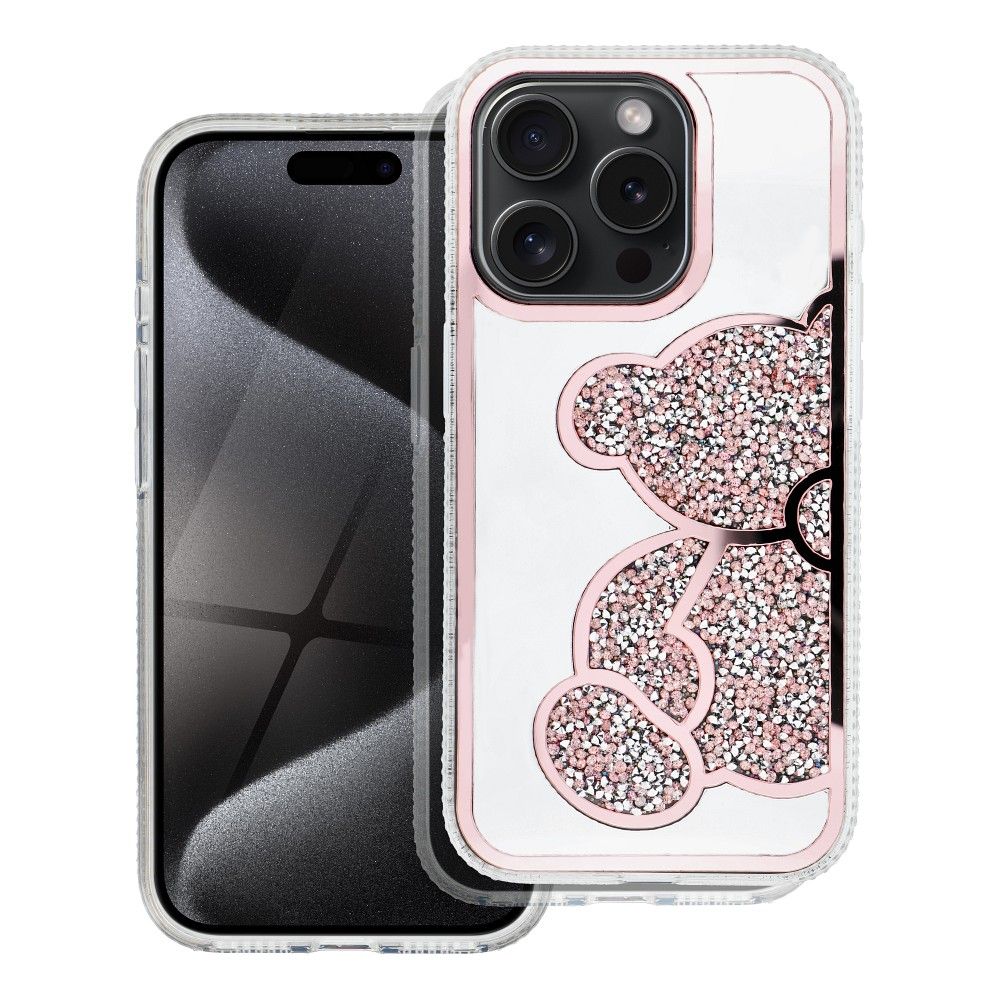 Husa pentru Apple iPhone 15 Pro, OEM, Teddy Bear, Roz