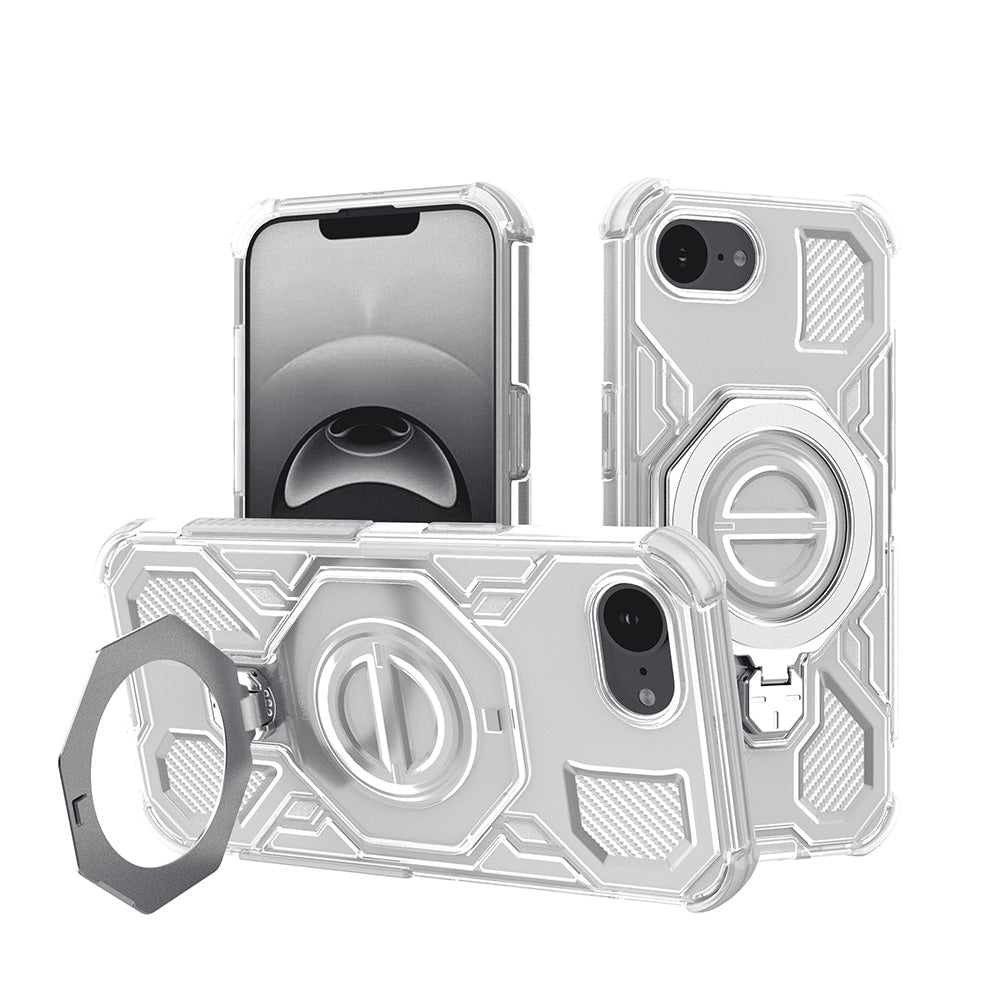 Husa pentru Apple iPhone 17e / 16e, Techsuit, Carbon Shield Pro, Alba