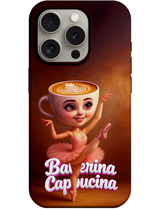 Husa pentru Apple iPhone 14 Pro, Perfect Case, Italian Brainrot Ballerina Capuccina, Multicolor
