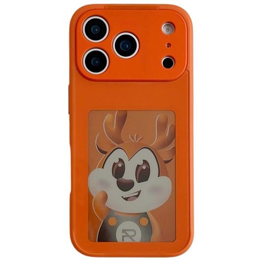 Husa pentru Apple iPhone 17 Pro, OEM, Display Customized E-Ink, Portocalie