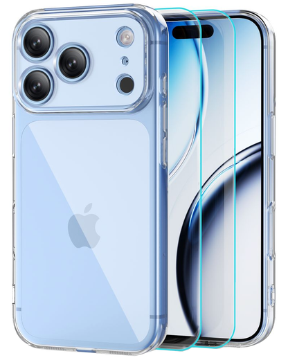 Husa pentru Apple iPhone 18 Pro / 17 Pro, Tech-Protect, Flexair with Screen Protector, Transparenta