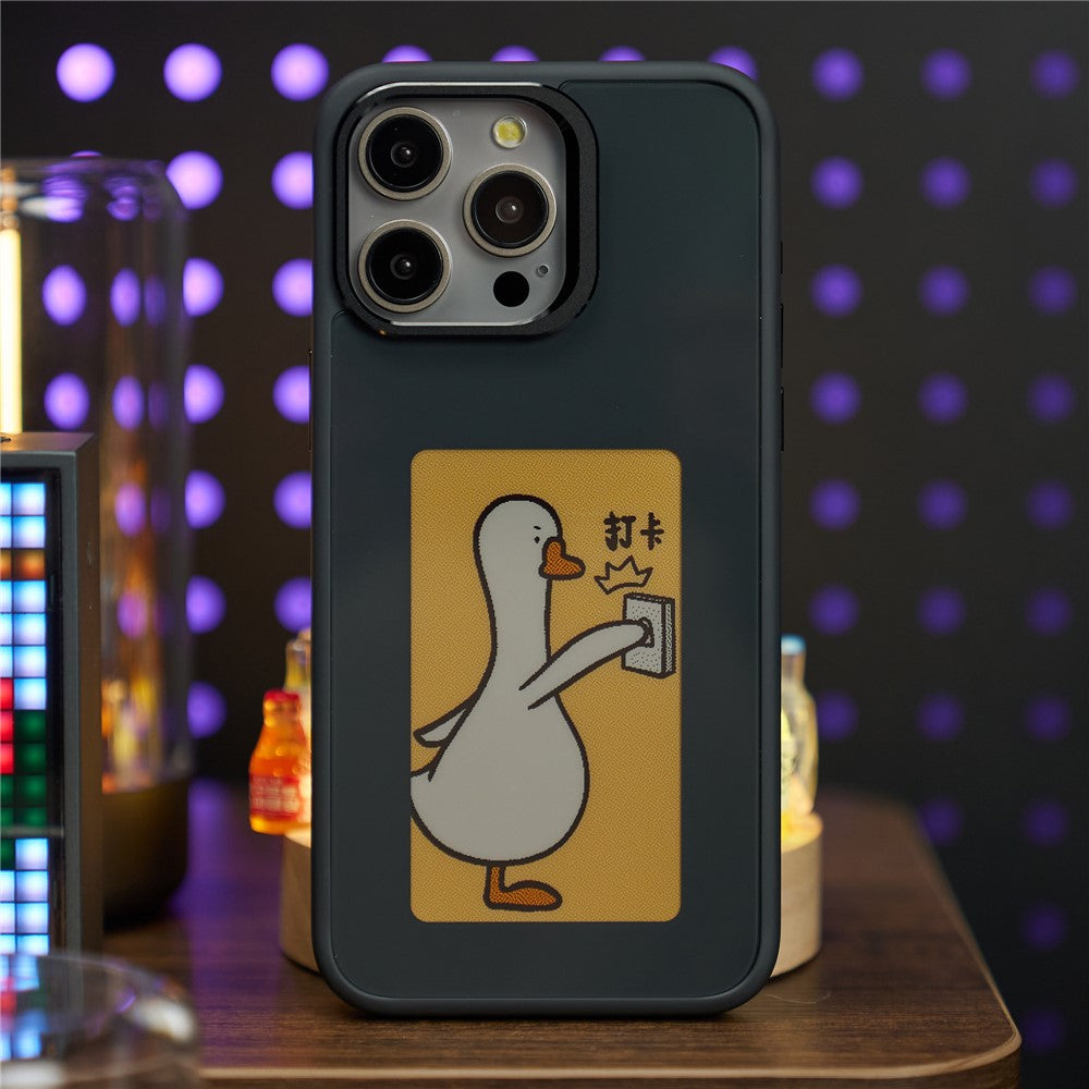 Husa pentru Apple iPhone 15 Pro, OEM, Display Customized E-Ink, Neagra