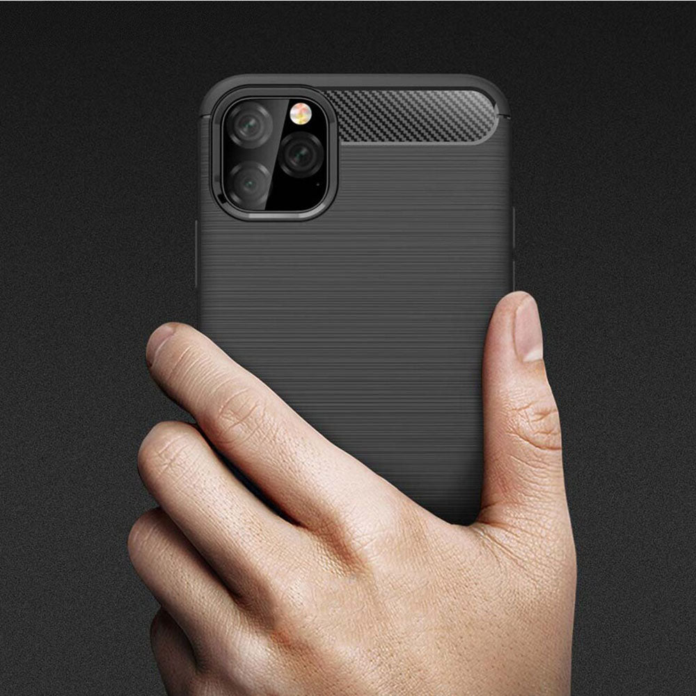 Husa pentru Apple iPhone 11 Pro Max, Techsuit, Carbon, Neagra