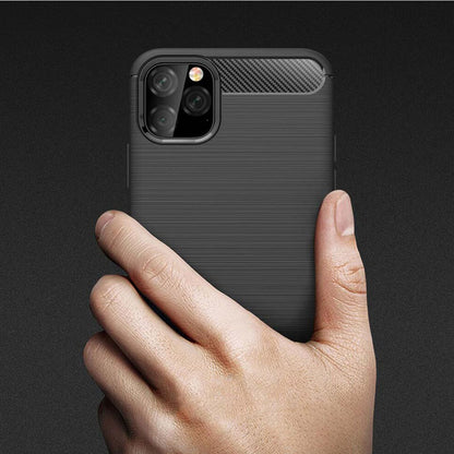 Husa pentru Apple iPhone 11 Pro Max, Techsuit, Carbon, Neagra