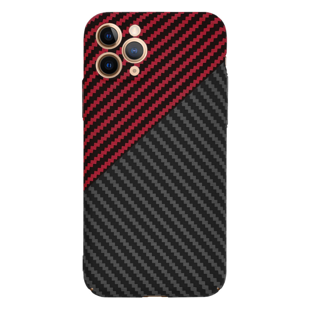 Husa pentru Apple iPhone 11 Pro, Techsuit, Carbonite FiberShell, Neagra Rosie