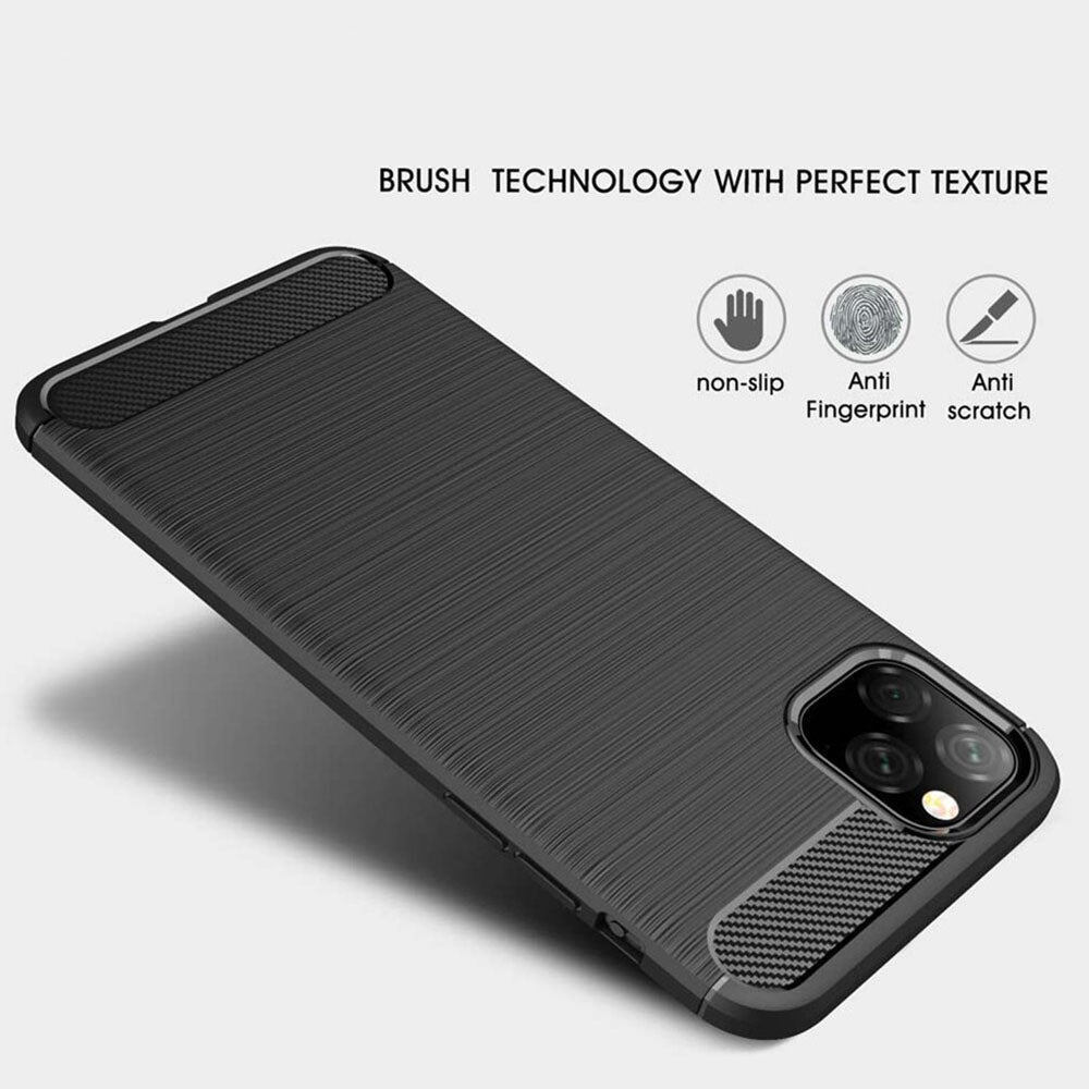 Husa pentru Apple iPhone 11, Techsuit, Carbon, Neagra