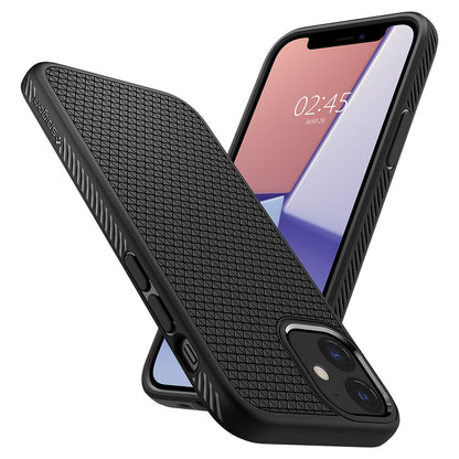 Husa pentru Apple iPhone 12 / 12 Pro, Spigen, Liquid Air, Neagra