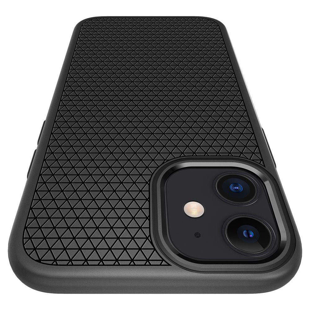 Husa pentru Apple iPhone 12 / 12 Pro, Spigen, Liquid Air, Neagra
