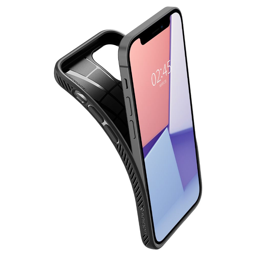 Husa pentru Apple iPhone 12 / 12 Pro, Spigen, Liquid Air, Neagra
