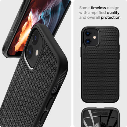 Husa pentru Apple iPhone 12 / 12 Pro, Spigen, Liquid Air, Neagra