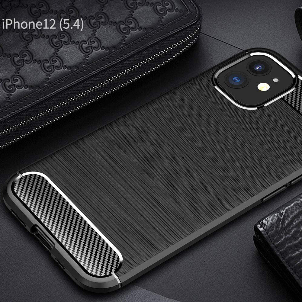Husa pentru Apple iPhone 12 mini, Techsuit, Carbon, Neagra