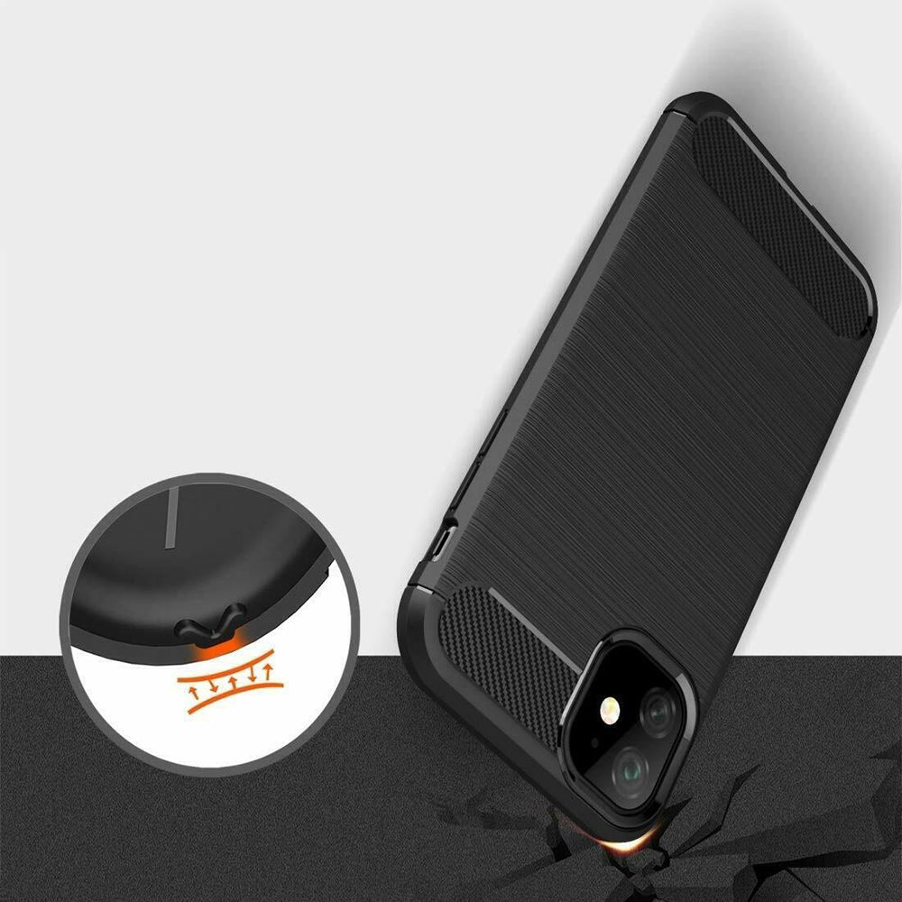 Husa pentru Apple iPhone 12 mini, Techsuit, Carbon, Neagra