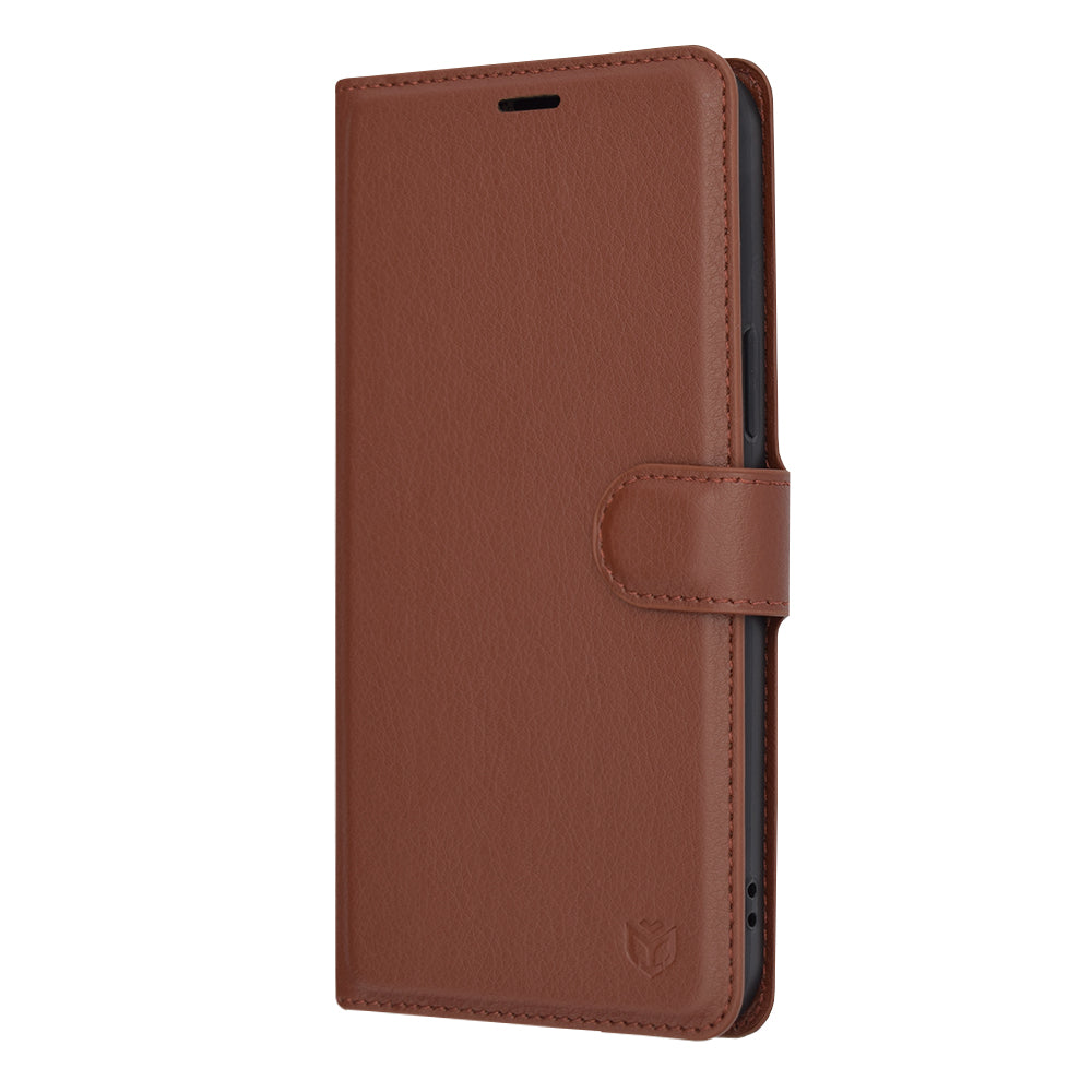 Husa pentru Apple iPhone 12 Pro Max, Techsuit, Leather Folio, Maro