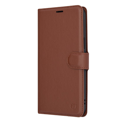 Husa pentru Apple iPhone 12 Pro Max, Techsuit, Leather Folio, Maro
