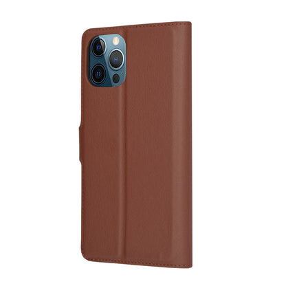 Husa pentru Apple iPhone 12 Pro Max, Techsuit, Leather Folio, Maro