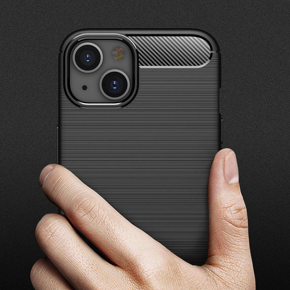 Husa pentru Apple iPhone 13 mini, Techsuit, Carbon, Neagra