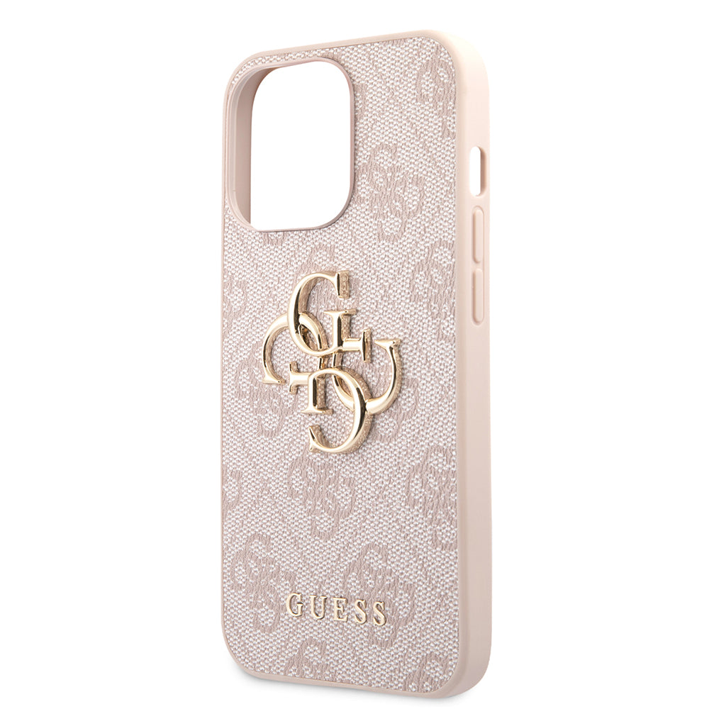 Husa pentru Apple iPhone 13 Pro, Guess, 4G Metal Logo, Roz