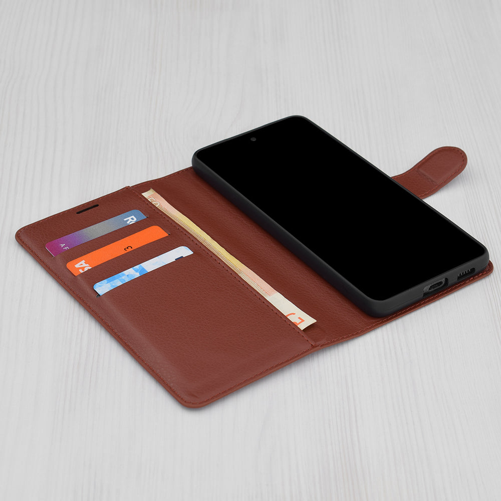 Husa pentru Apple iPhone 13 Pro Max, Techsuit, Leather Folio, Maro