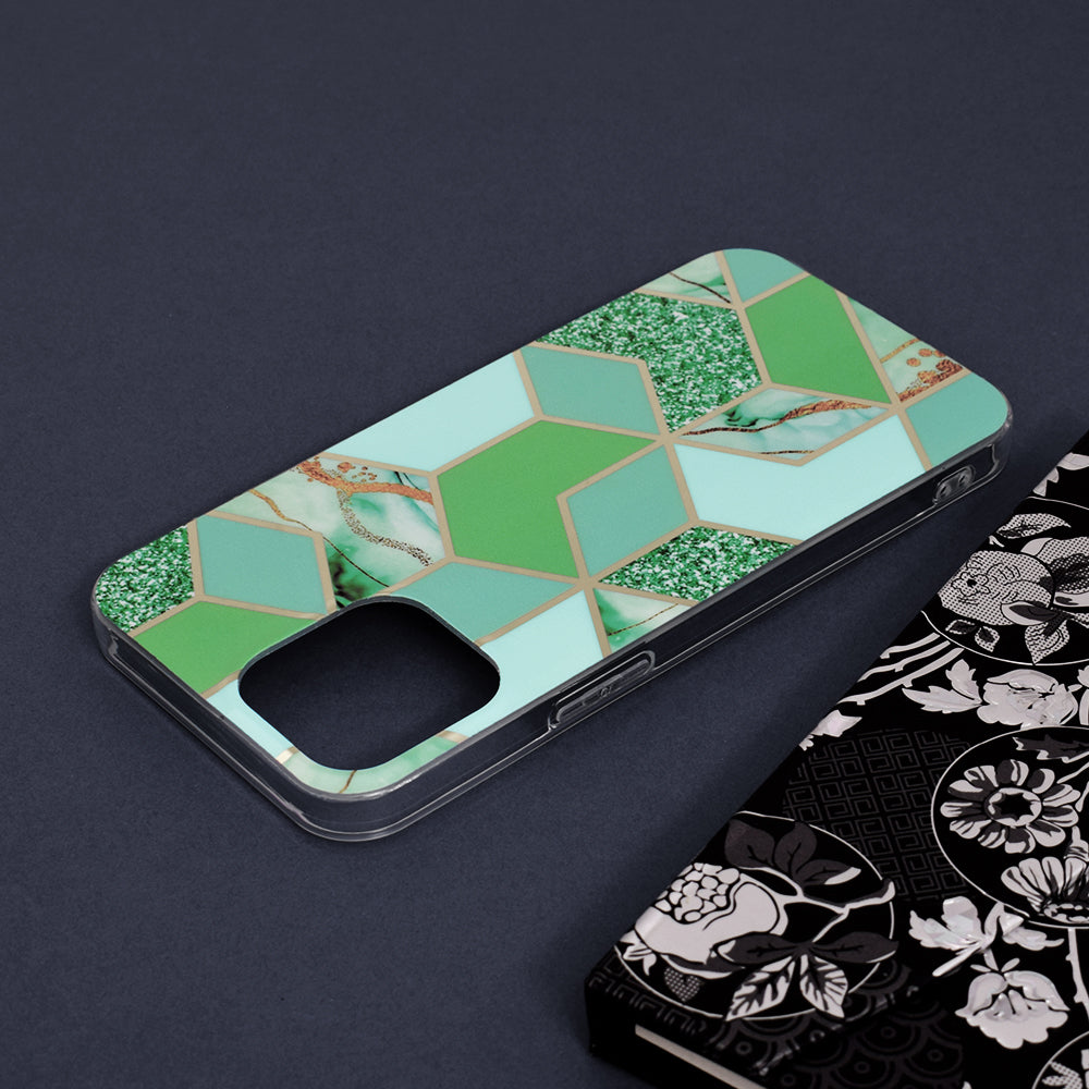 Husa pentru Apple iPhone 13 Pro Max, Techsuit, Marble, Verde